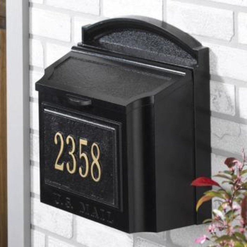 Capitol Wall Mount Mailboxes in Black 16140