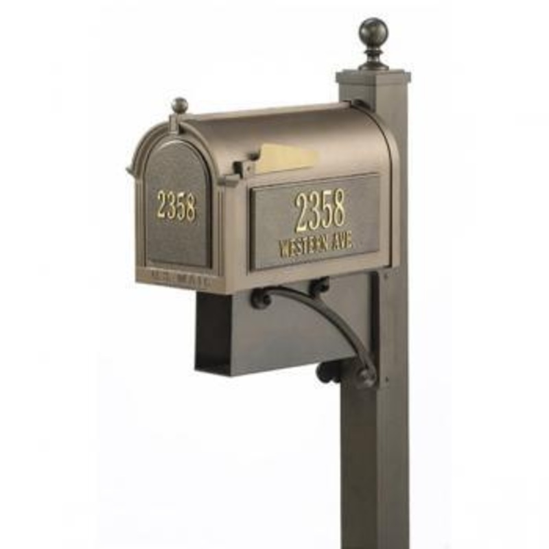 Estate Roadside Mailbox Packages in Bronze 16296/1424OG/16015