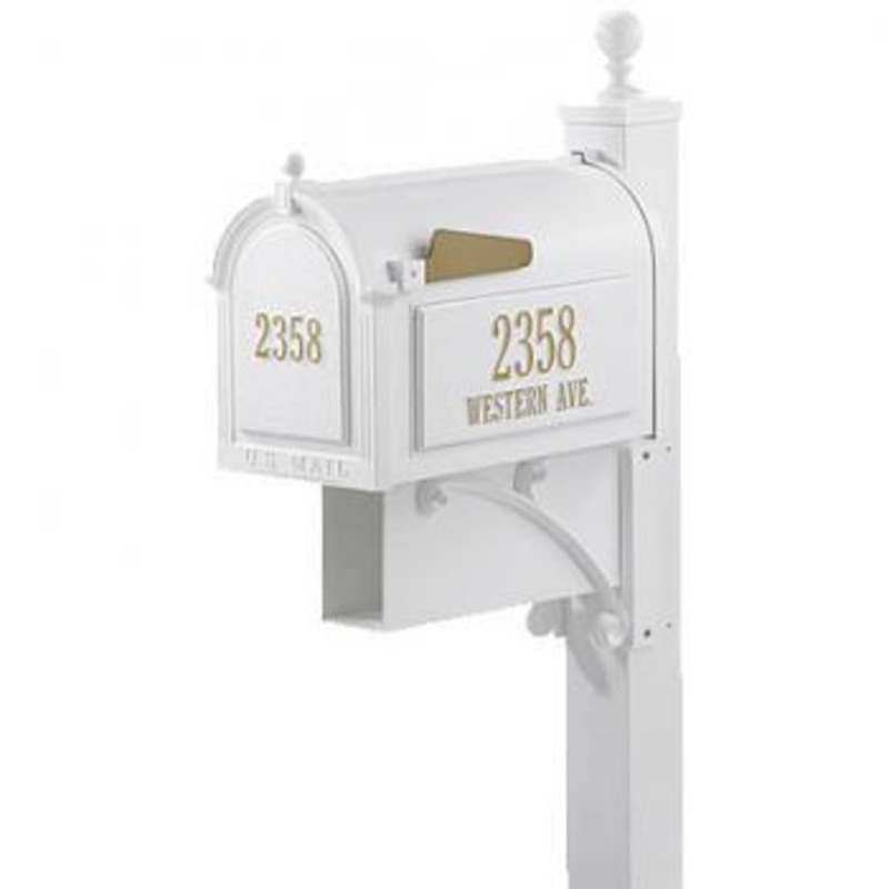 Estate Roadside Mailbox Packages in White 16297/1424WG/16016