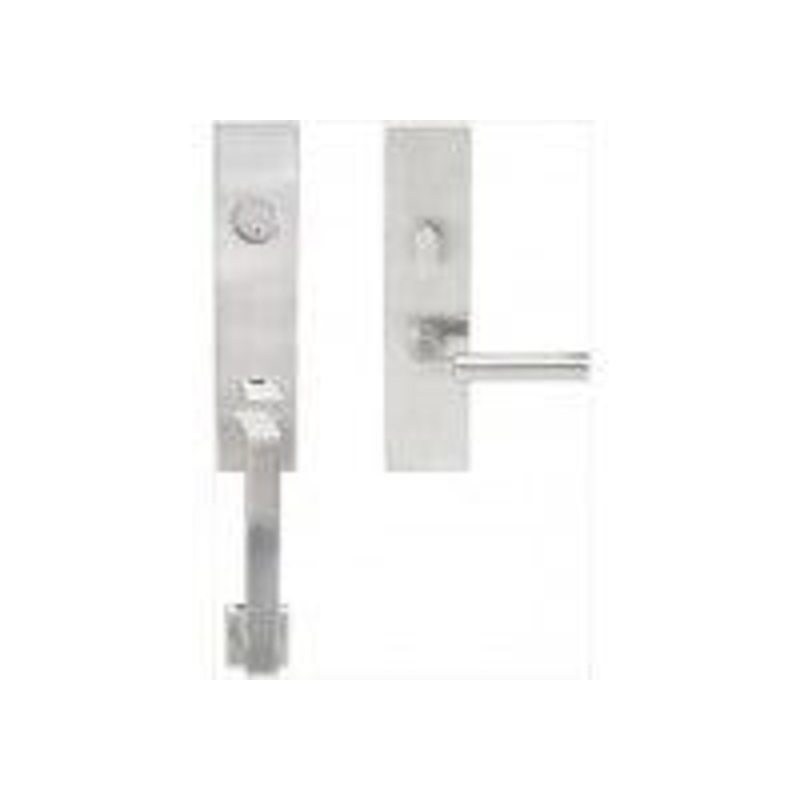 INOX MH Handleset w/Tubular w/Aurora Lever Entry, Satin Stainless Steel