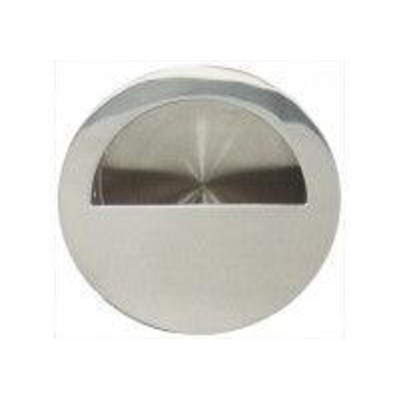 INOX Round Pocket Flush Pull, 3-35/64 Inch Polished Stainless Steel FHIX02-32