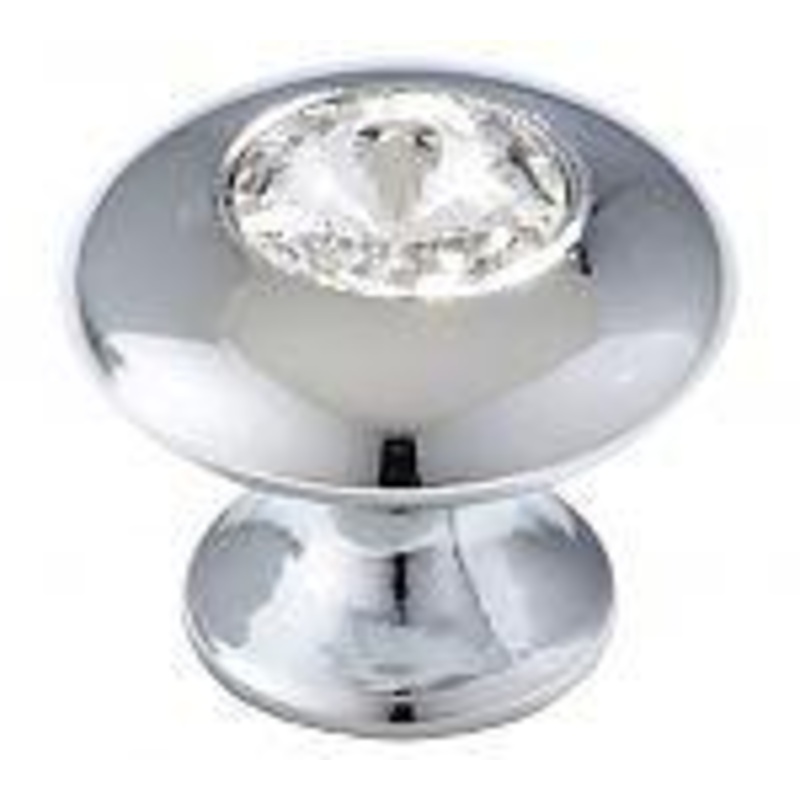 TopEx 1 (25mm) Round Crystal Cabinet Knob (Bright Chrome) TEX-10779C40