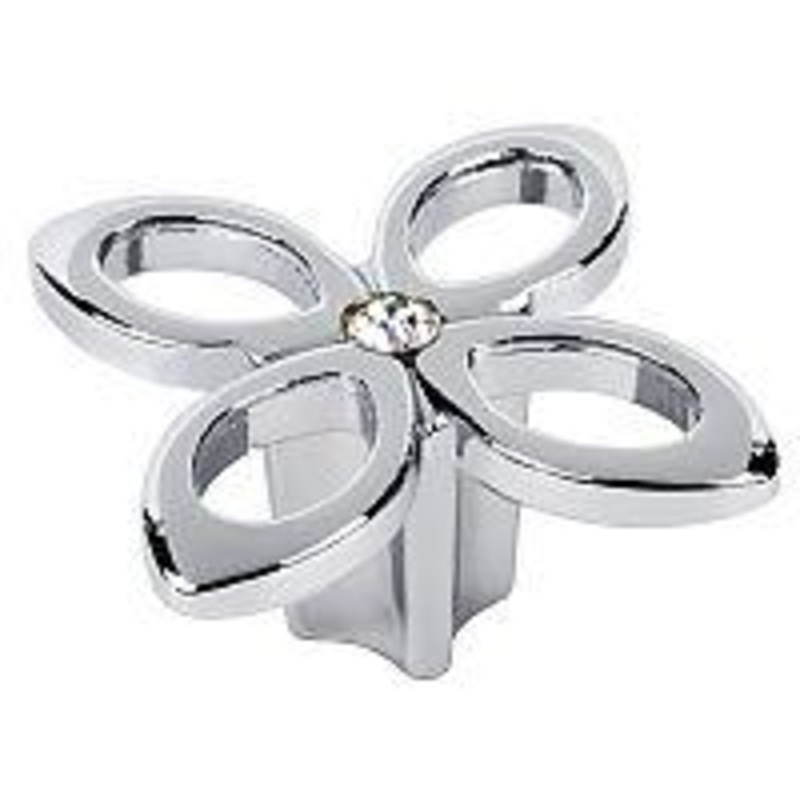 TopEx 1-3/4 (44mm) Decorative Crystal Cabinet Knob (Bright Chrome) TEX-257054B40