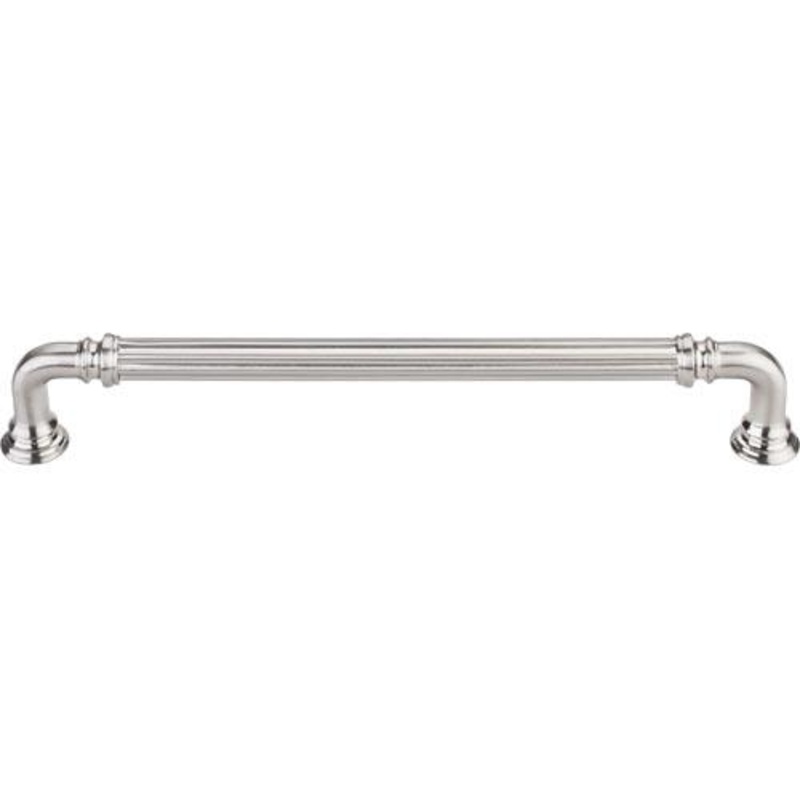 Top Knobs TK324BSN Reeded Pull 7 (c-c) – Brushed Satin Nickel