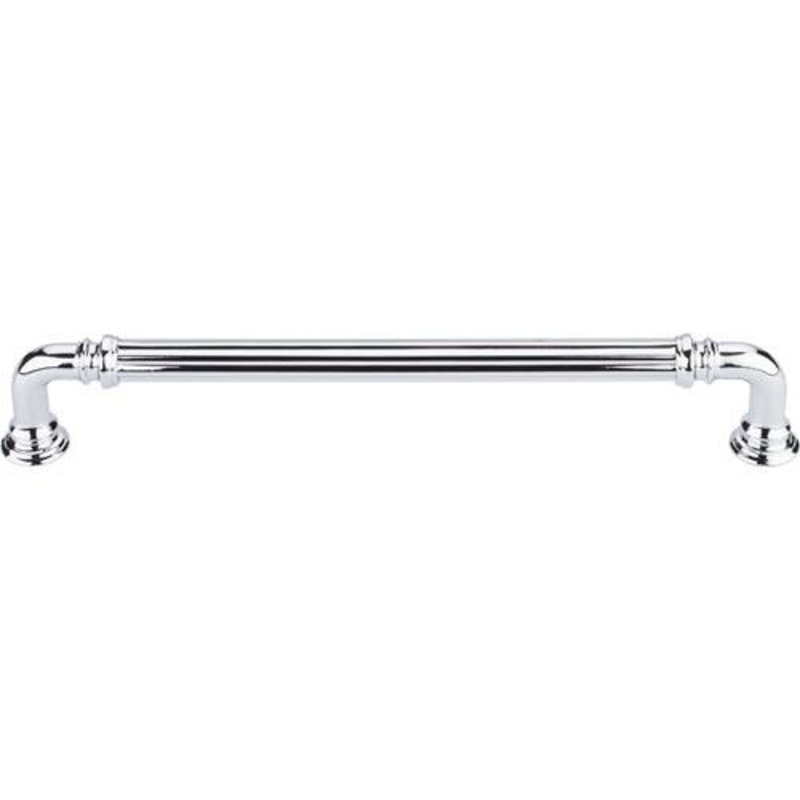 Top Knobs TK324PC Reeded Pull 7 (c-c) – Polished Chrome