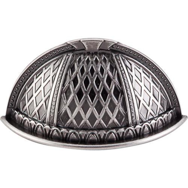 Top Knobs TK171PTA Trevi Cup Pull 1 1/2 (c-c) – Pewter Antique