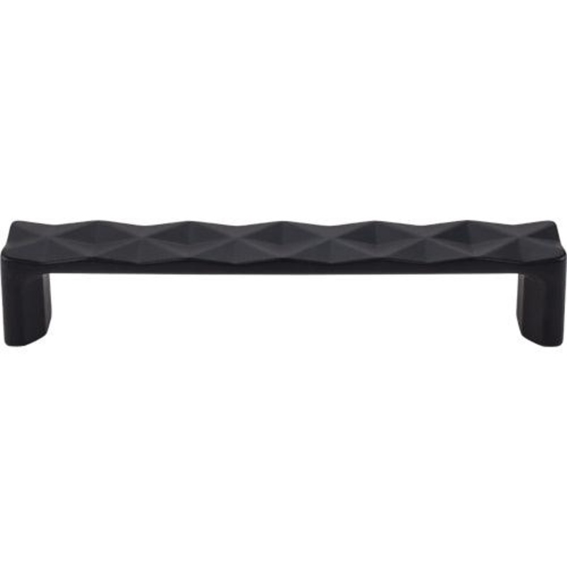 Top Knobs TK562BLK Quilted Pull 5 1/16 (c-c) – Flat Black