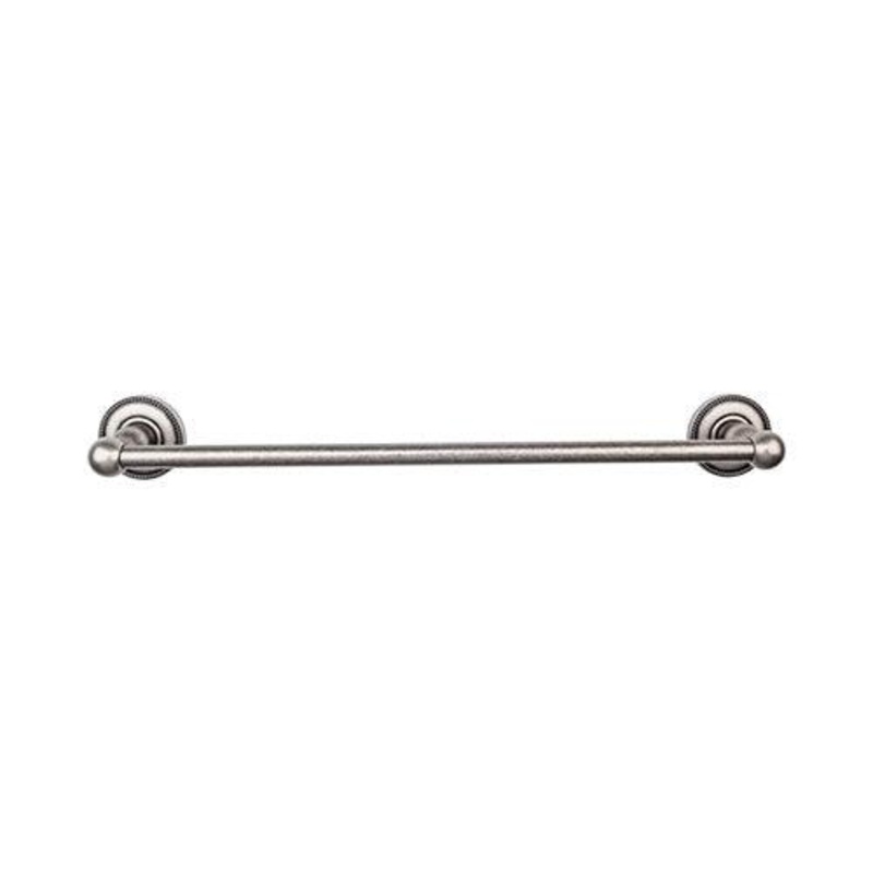 Top Knobs ED10APA Edwardian Bath 30 Single Towel Bar – Antique Pewter – Beaded Backplate