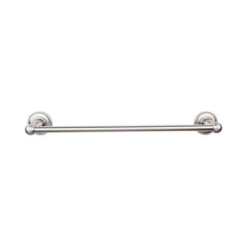 Top Knobs ED10BSNA Edwardian Bath 30 Single Towel Bar – Brushed Satin Nickel – Beaded Backplate