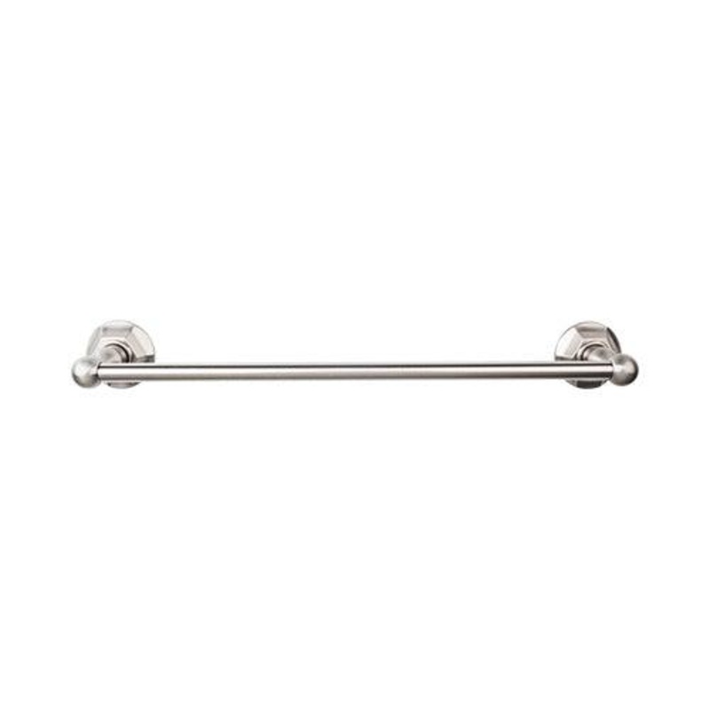Top Knobs ED10BSNB Edwardian Bath 30 Single Towel Bar – Brushed Satin Nickel – Hex Backplate