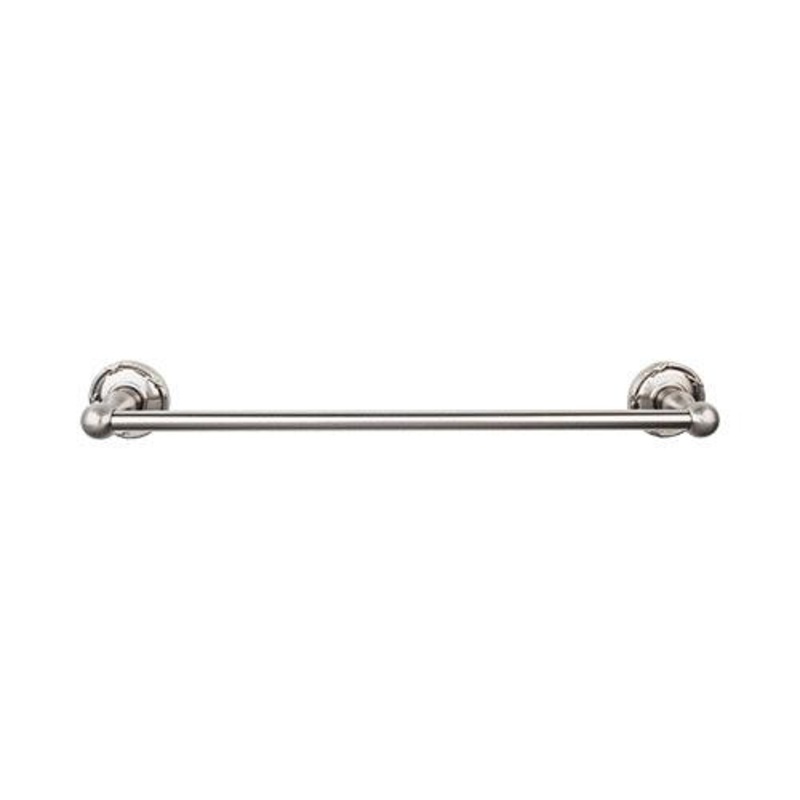 Top Knobs ED10BSNE Edwardian Bath 30 Single Towel Bar – Brushed Satin Nickel – Ribbon Backplate