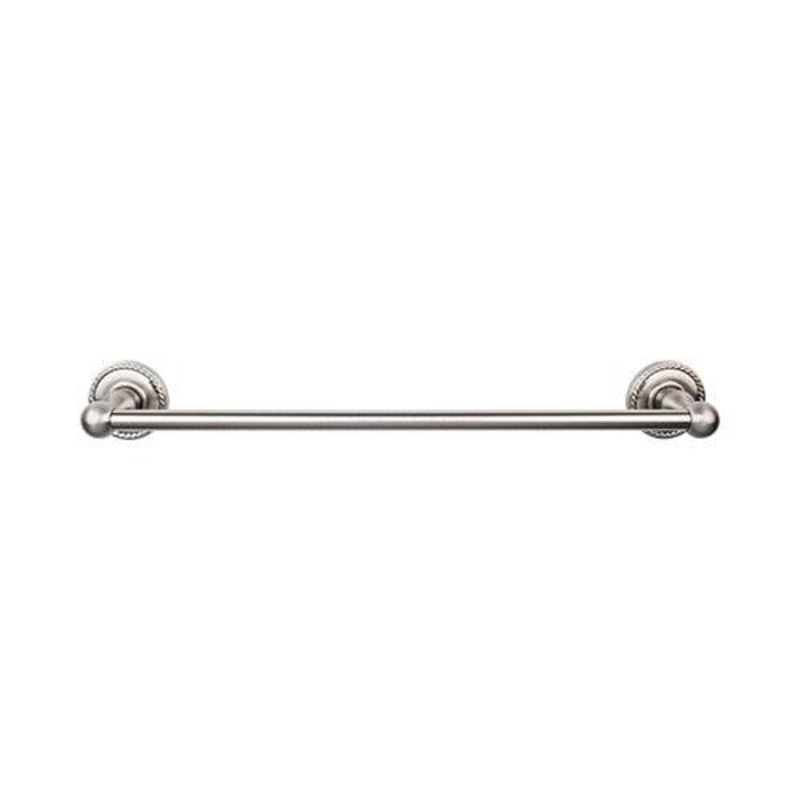 Top Knobs ED10BSNF Edwardian Bath 30 Single Towel Bar – Brushed Satin Nickel – Rope Backplate