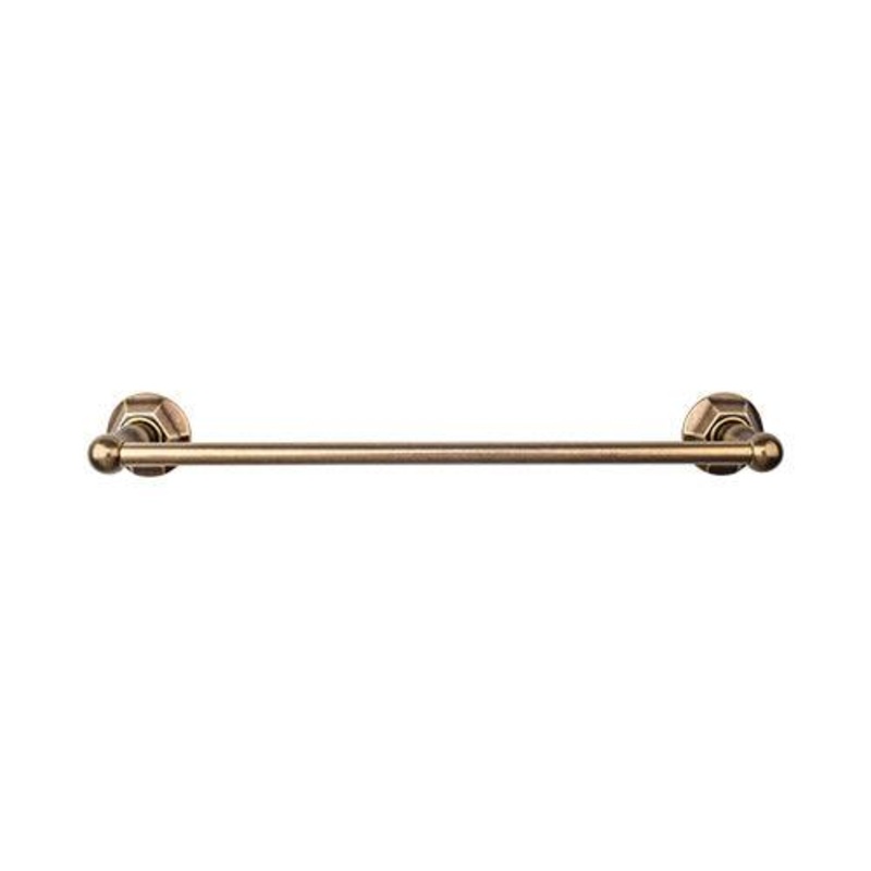 Top Knobs ED10GBZB Edwardian Bath 30 Single Towel Bar – German Bronze – Hex Backplate