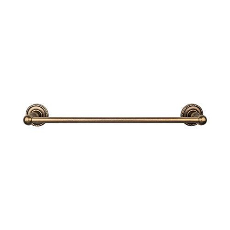 Top Knobs ED10GBZF Edwardian Bath 30 Single Towel Bar – German Bronze – Rope Backplate
