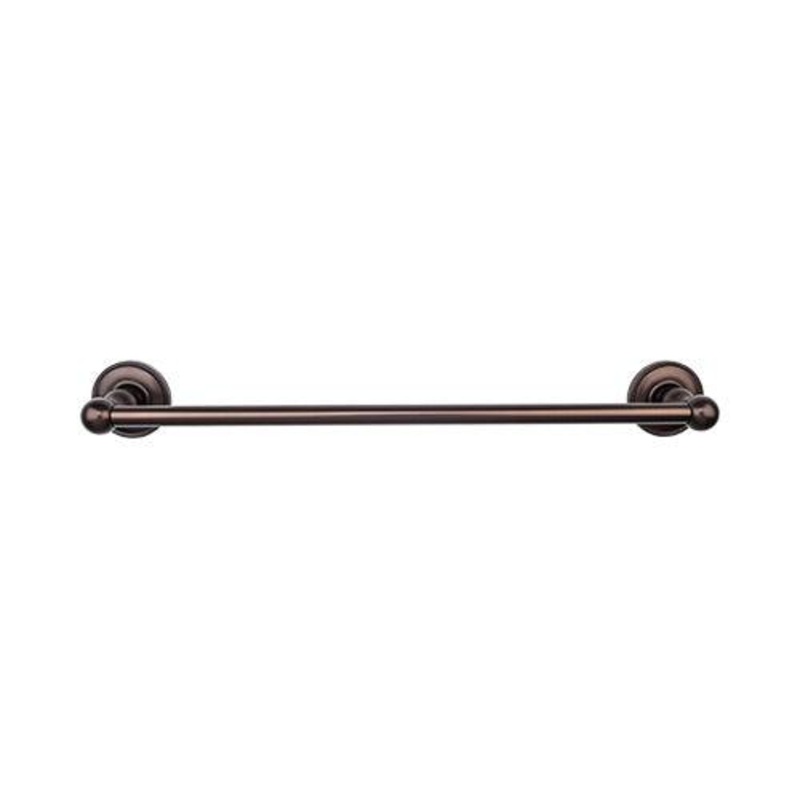 Top Knobs ED10ORBA Edwardian Bath 30 Single Towel Bar – Oil Rubbed Bronze – Beaded Backplate