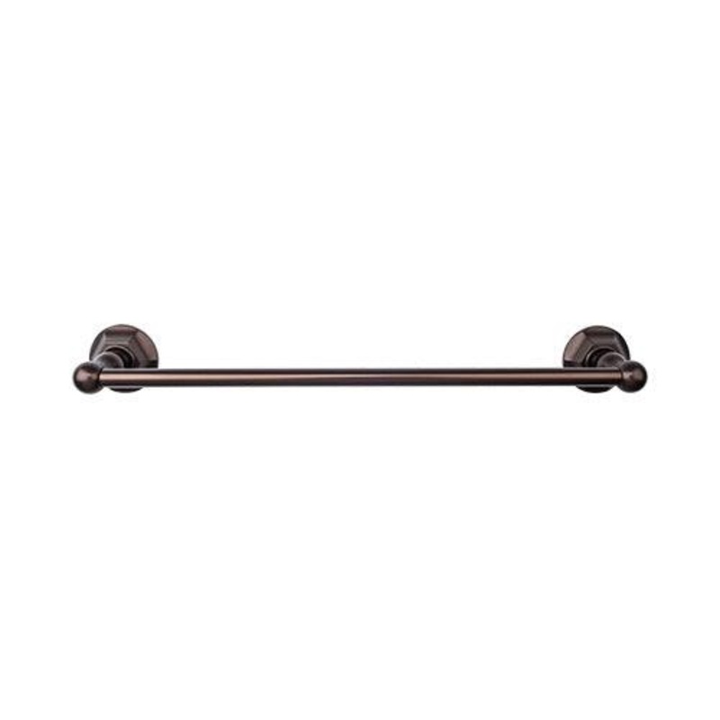 Top Knobs ED10ORBB Edwardian Bath 30 Single Towel Bar – Oil Rubbed Bronze – Hex Backplate