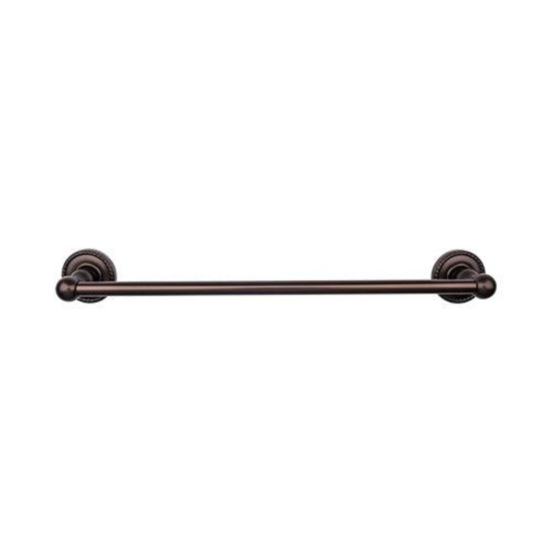 Top Knobs ED10ORBF Edwardian Bath 30 Single Towel Bar – Oil Rubbed Bronze – Rope Backplate