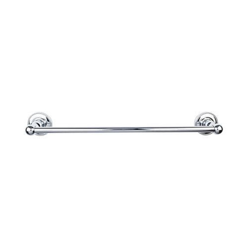 Top Knobs ED10PCA Edwardian Bath 30 Single Towel Bar – Polished Chrome – Beaded Backplate