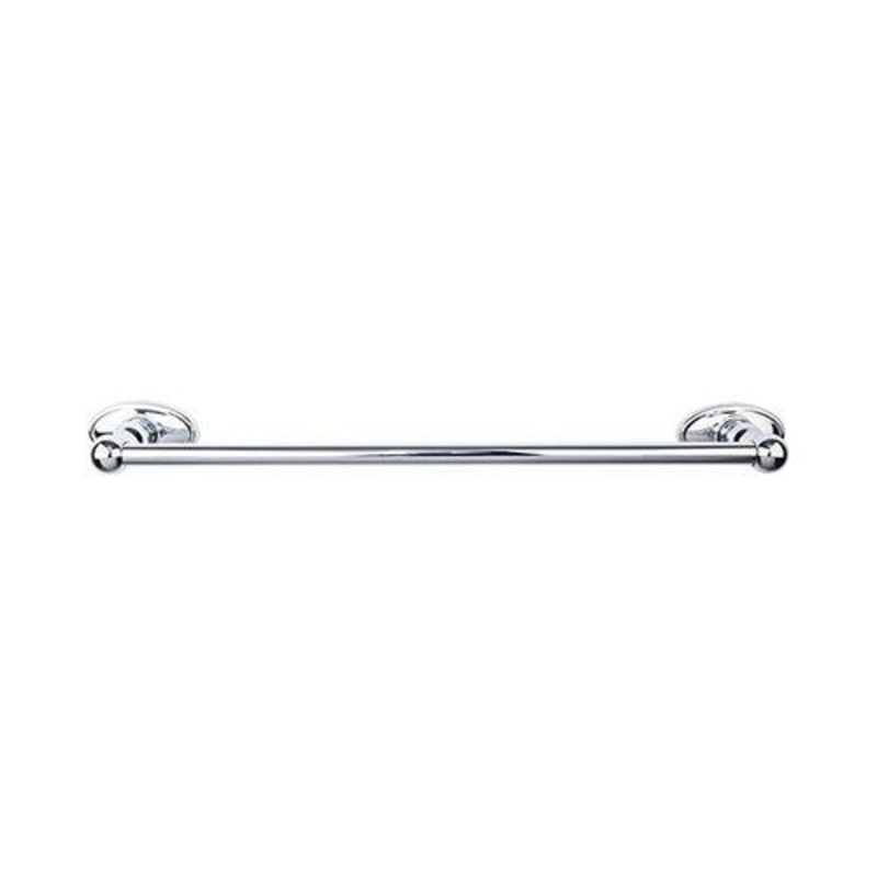 Top Knobs ED10PCC Edwardian Bath 30 Single Towel Bar – Polished Chrome – Oval Backplate