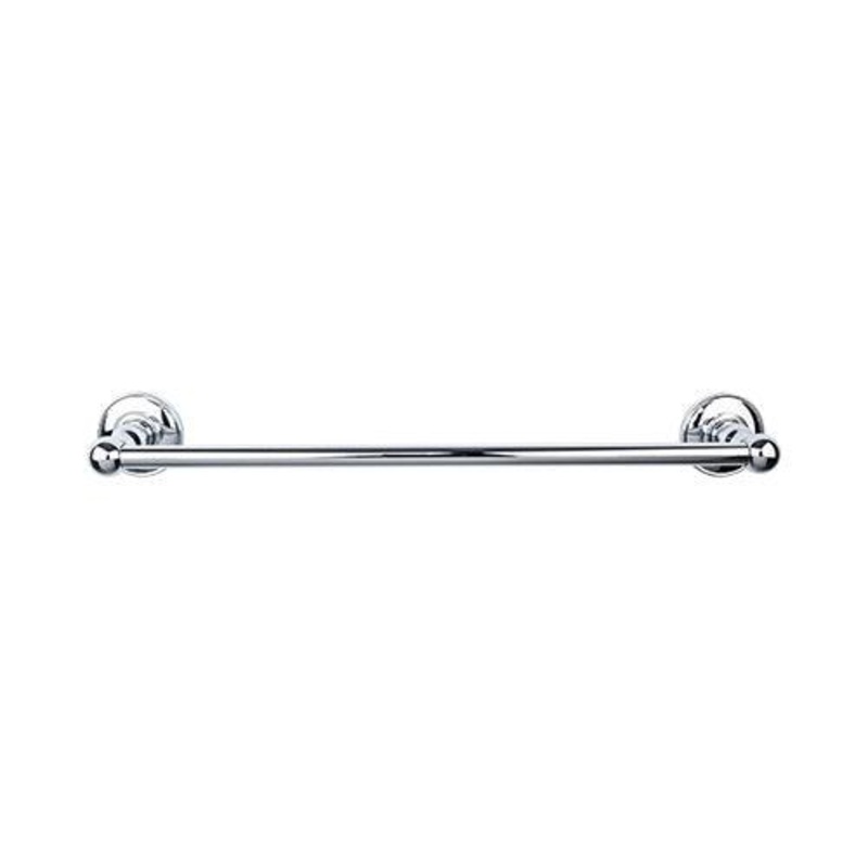 Top Knobs ED10PCD Edwardian Bath 30 Single Towel Bar – Polished Chrome – Plain Backplate