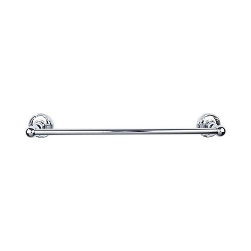 Top Knobs ED10PCE Edwardian Bath 30 Single Towel Bar – Polished Chrome – Ribbon Backplate