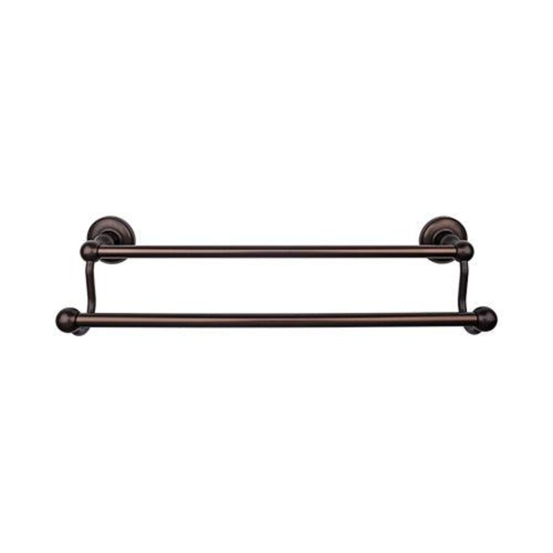 Top Knobs ED11ORBD Edwardian Bath 30 Double Towel Bar – Oil Rubbed Bronze – Plain Backplate