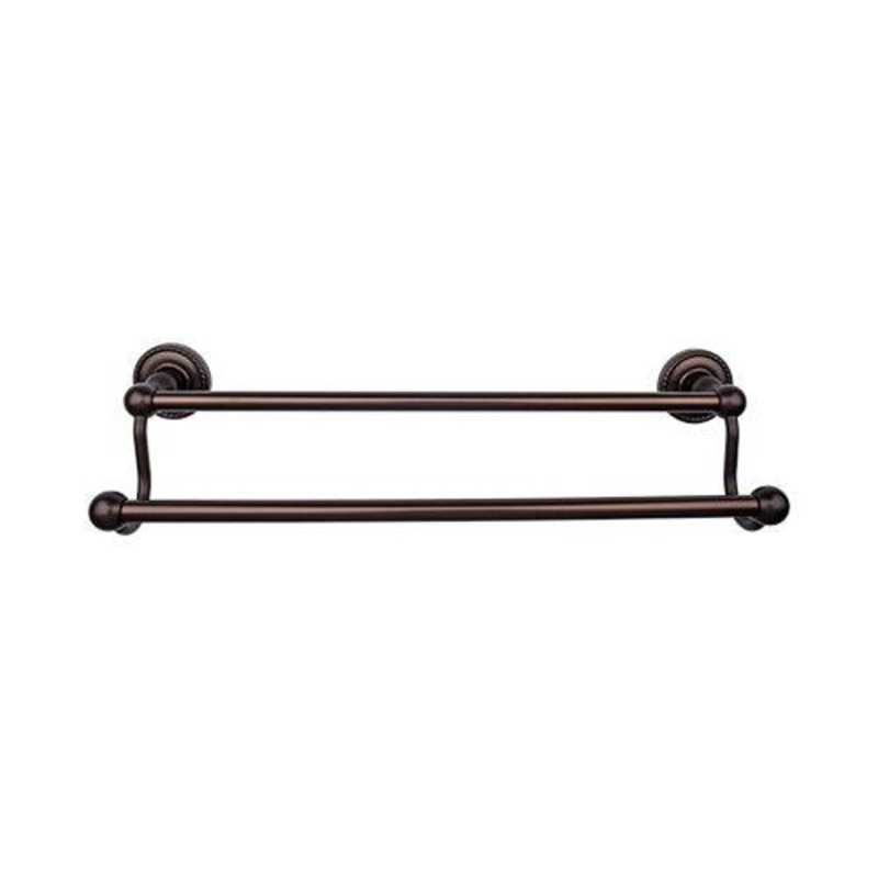 Top Knobs ED11ORBF Edwardian Bath 30 Double Towel Bar – Oil Rubbed Bronze – Rope Backplate