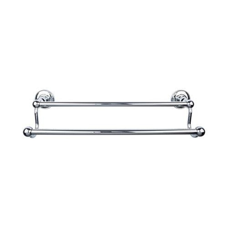Top Knobs ED11PCD Edwardian Bath 30 Double Towel Bar – Polished Chrome – Plain Backplate
