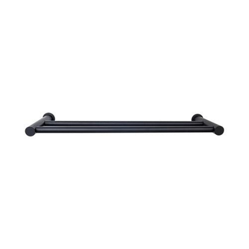 Top Knobs HOP9BLK Hopewell Bath 24 Double Towel Bar – Flat Black