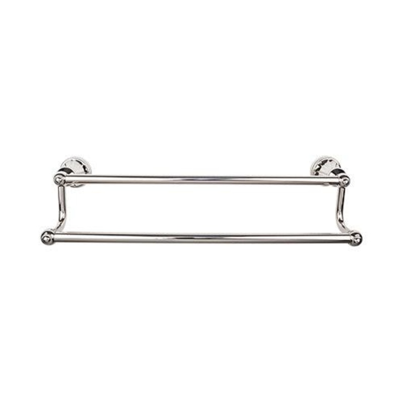 Top Knobs HUD9PN Hudson Bath 24 Double Towel Bar – Polished Nickel