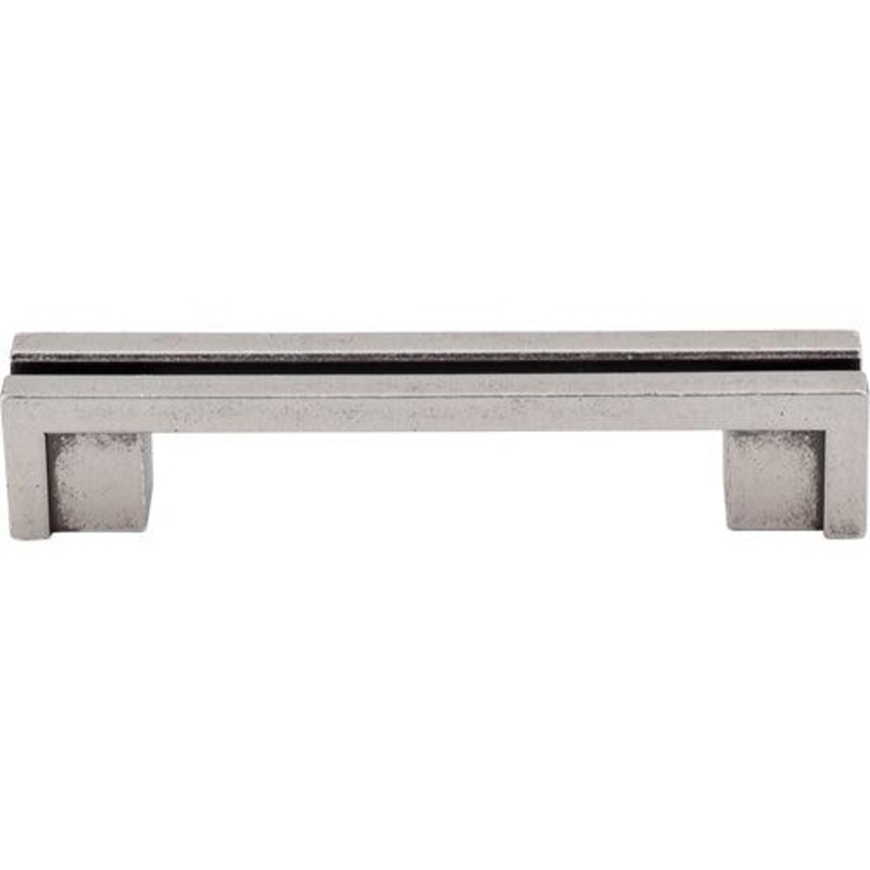 Top Knobs TK55PTA Flat Rail Pull 3 1/2 (c-c) – Pewter Antique