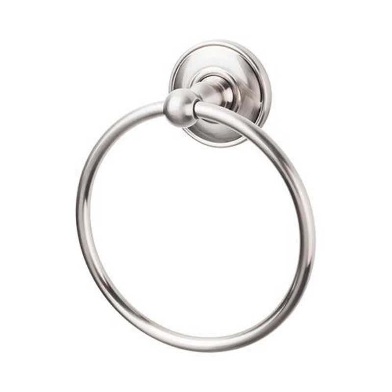 Top Knobs ED5BSND Edwardian Bath Ring – Bushed Satin Nickel – Plain Backplate