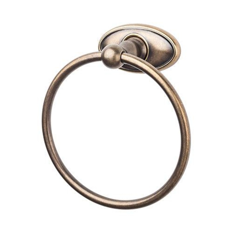 Top Knobs ED5GBZC Edwardian Bath Ring – German Bronze – Oval Backplate