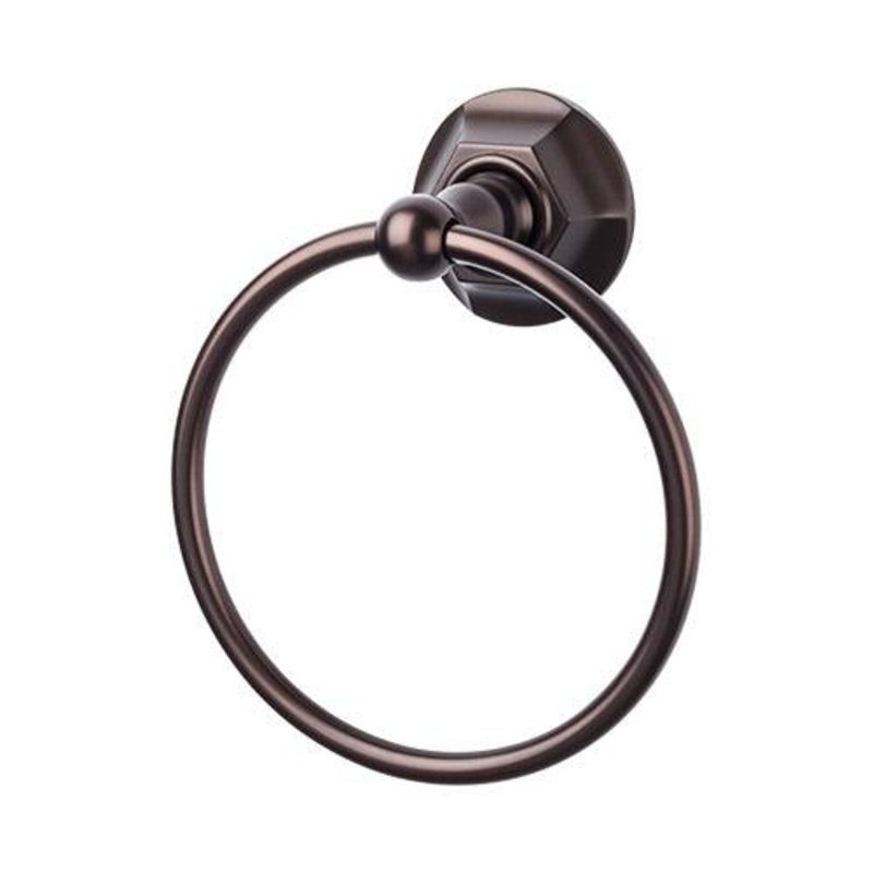Top Knobs ED5ORBB Edwardian Bath Ring – Oil Rubbed Bronze – Hex Backplate