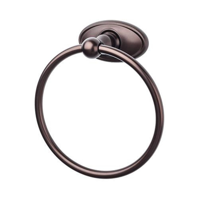 Top Knobs ED5ORBC Edwardian Bath Ring – Oil Rubbed Bronze – Oval Backplate