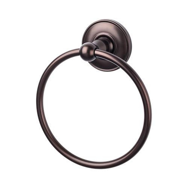 Top Knobs ED5ORBD Edwardian Bath Ring – Oil Rubbed Bronze – Plain Backplate