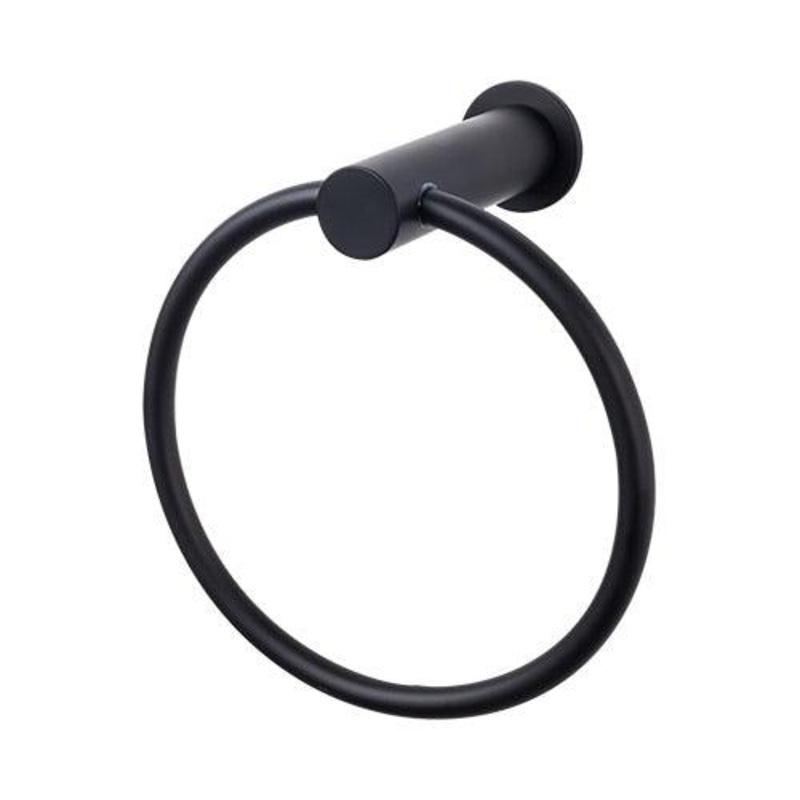 Top Knobs HOP5BLK Hopewell Bath Ring – Flat Black