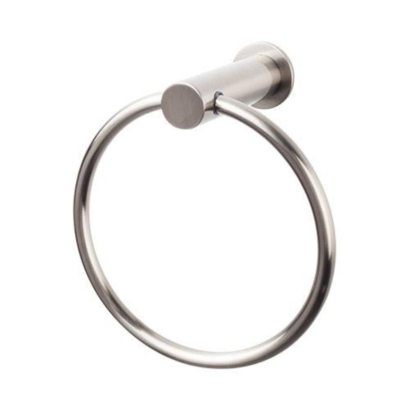 Top Knobs HOP5BSN Hopewell Bath Ring – Brushed Satin Nickel