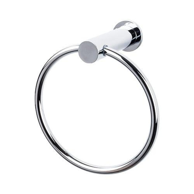 Top Knobs HOP5PC Hopewell Bath Ring – Polished Chrome