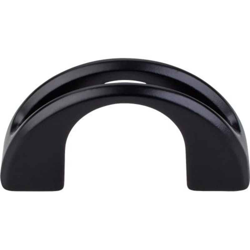 Top Knobs TK617BLK Tango U Finger Pull 2 – Flat Black