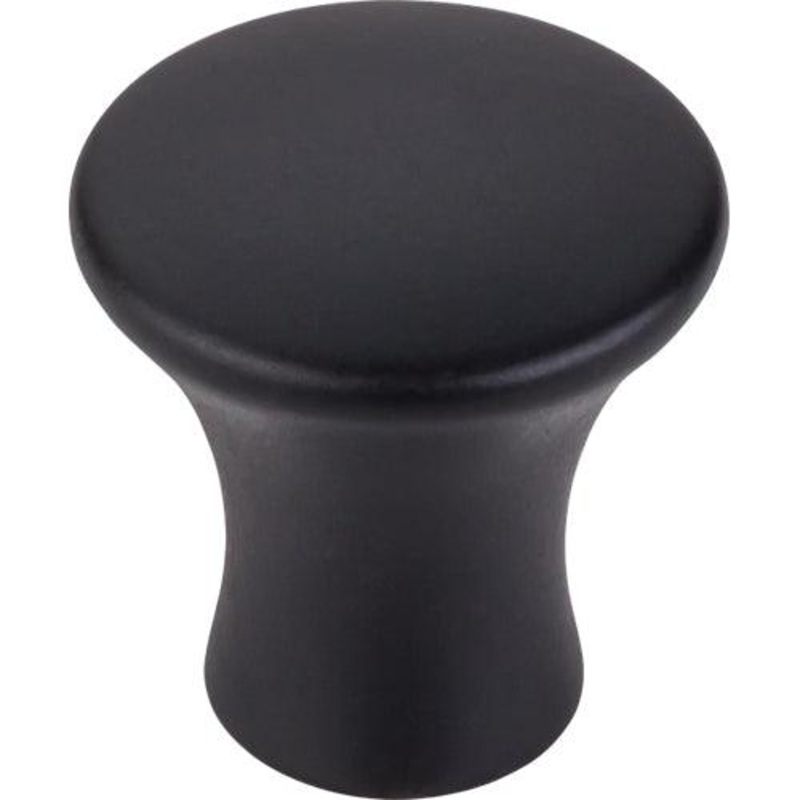 Top Knobs TK590BLK Oculus Round Knob Small 7/8 – Flat Black