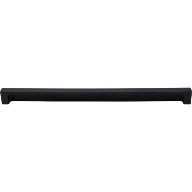 Top Knobs TK278BLK Modern Metro Tab Pull 12 (c-c) – Flat Black