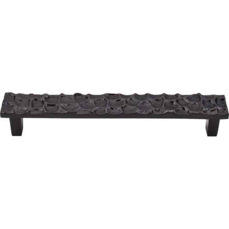 Top Knobs TK306CB Cobblestone Pull 6 5/16 (c-c) – Coal Black