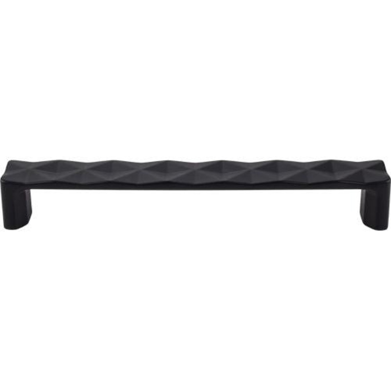 Top Knobs TK563BLK Quilted Pull 6 5/16 (c-c) – Flat Black