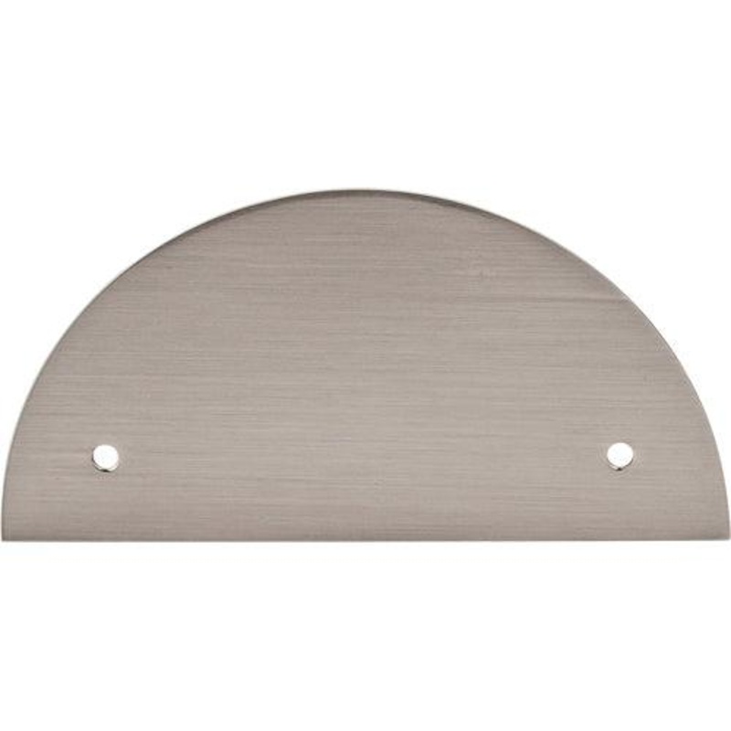 Top Knobs TK54BSN Half Circle Backplate 3 1/2 (c-c) – Brushed Satin Nickel