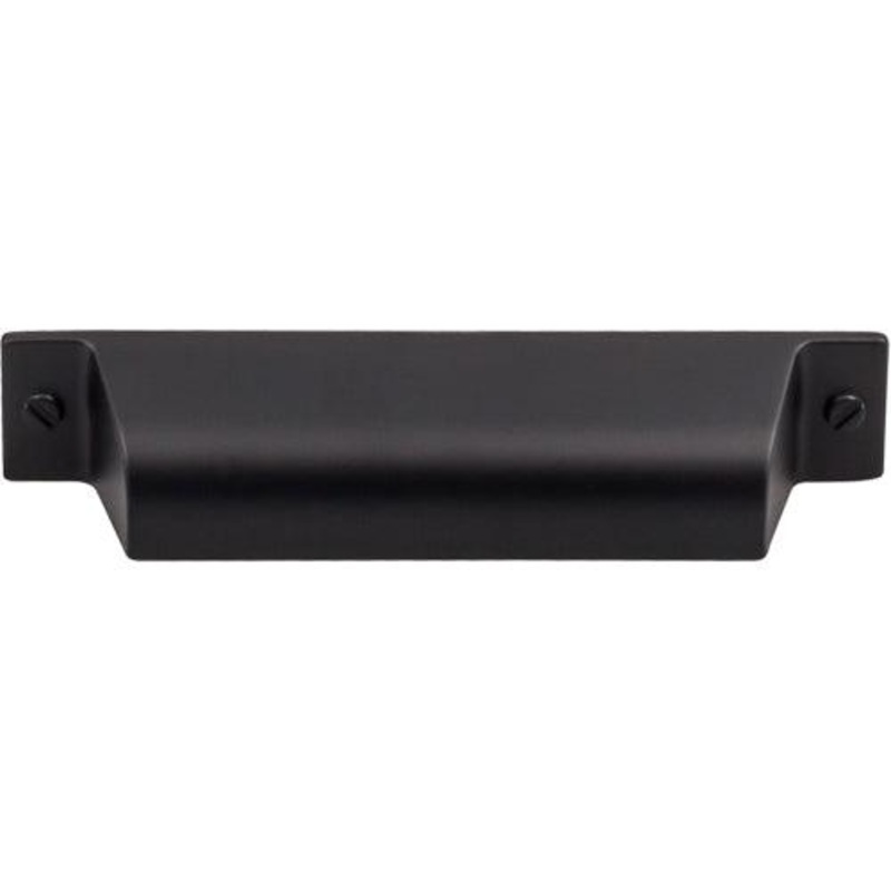Top Knobs TK773BLK Channing Cup Pull 3 3/4 (c-c) – Flat Black