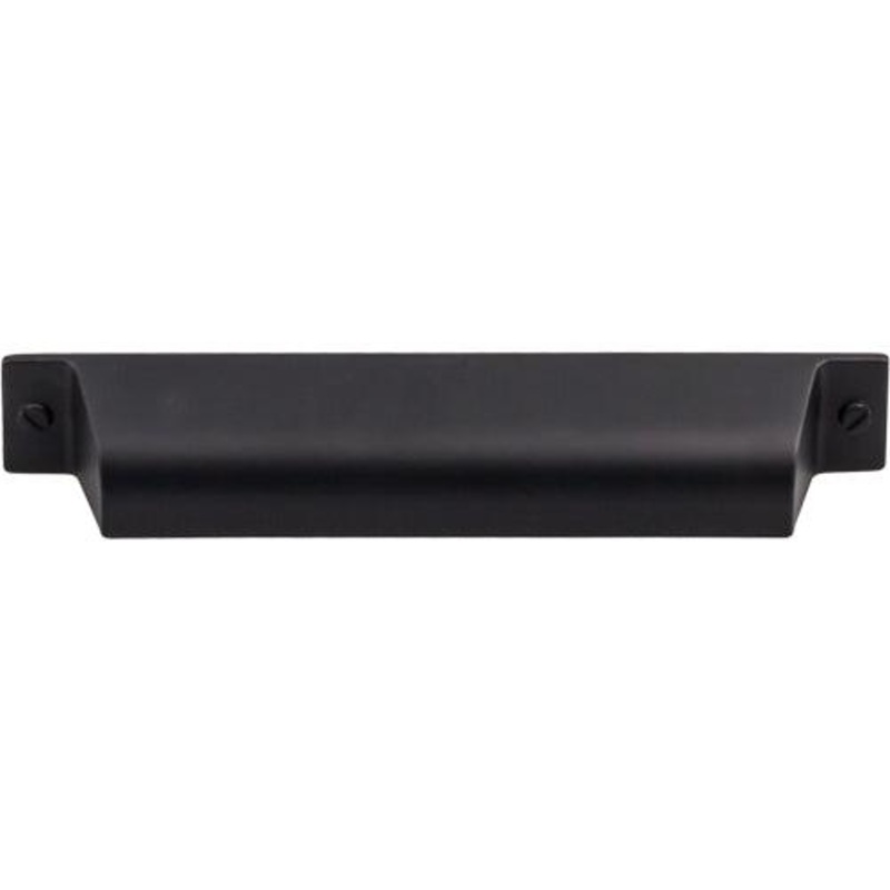 Top Knobs TK774BLK Channing Cup Pull 5 (c-c) – Flat Black