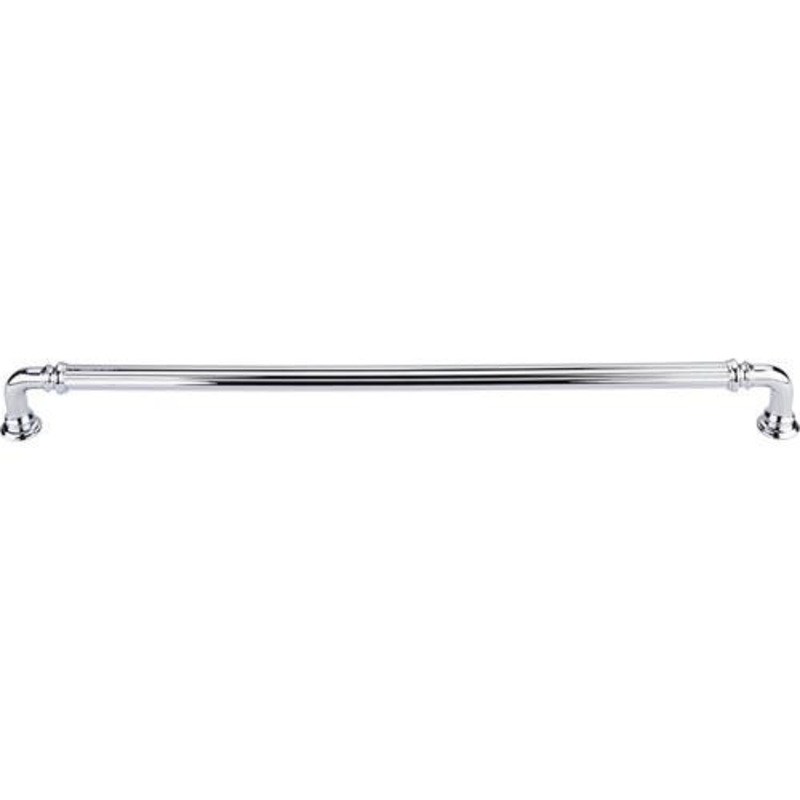 Top Knobs TK326PC Reeded Pull 12 (c-c) – Polished Chrome