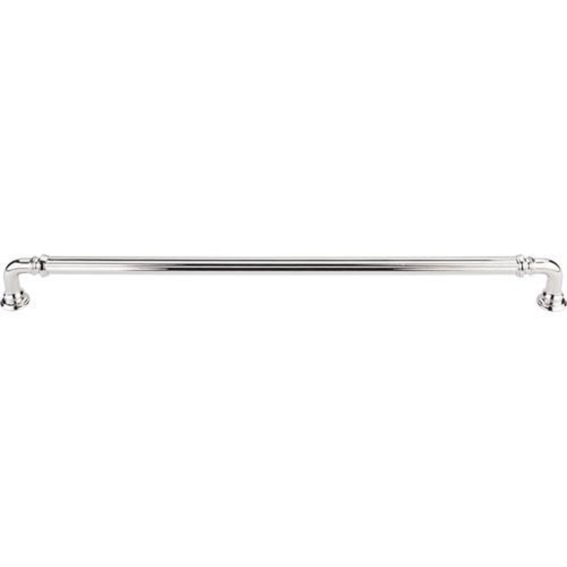Top Knobs TK326PN Reeded Pull 12 (c-c) – Polished Nickel
