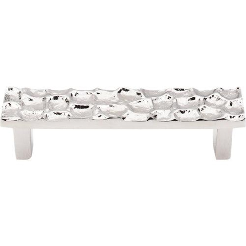 Top Knobs TK304PN Cobblestone Pull 3 3/4 (c-c) – Polished Nickel
